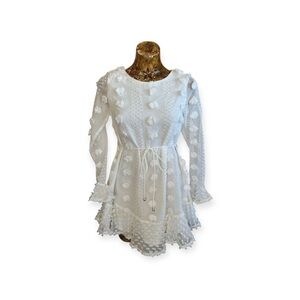 Indikah white dress XS long sleeve party wedding